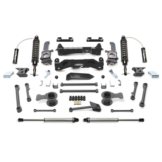 Fabtech 6" Performance System w/ Dual Lower Shock Supports 2.5in Cutout Resi & Rear Dual Lower Shock Supports | Toyota FJ Cruiser 4WD (10-13) (K7040DL)