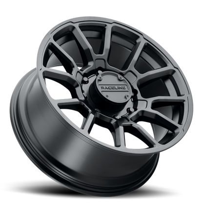(set of 4) Raceline 950 Gauge Satin Black | 18x9" -12mm | 6x139.7mm Wheel