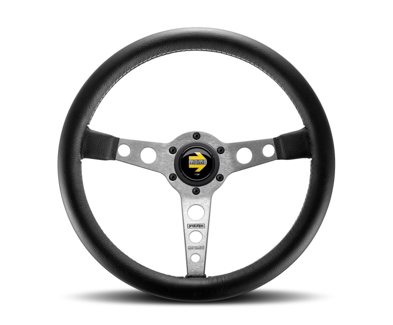 MOMO Prototipo 350mm Black Leather Steering Wheel (PRO35BK)