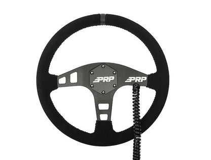PRP G160-H Heated Flat Suede Steering Wheel Black