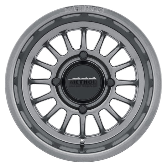 Method MR411 UTV Bead Grip Gloss Titanium | 15x7" +38mm | 4x156mm Wheel
