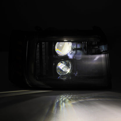 AlphaRex 92-96 Ford F-Series/Bronco LUXX-Series LED Projector Headlights Alpha-Black