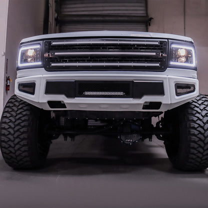 AlphaRex 92-96 Ford Bronco/F150 NOVA LED Proj Headlights Chrome w/ Activ. Light Seq. Sig and SB DRL