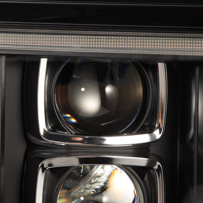 AlphaRex 92-96 Ford F-Series/Bronco LUXX-Series LED Projector Headlights Black