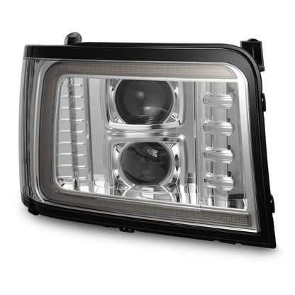 AlphaRex Projector Headlights, Chrome w/ Activation Light, Sequential Signal