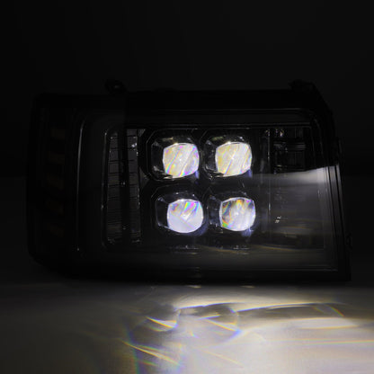 AlphaRex 92-96 Ford F-Series/Bronco NOVA-Series LED Projector Headlights Alpha-Black