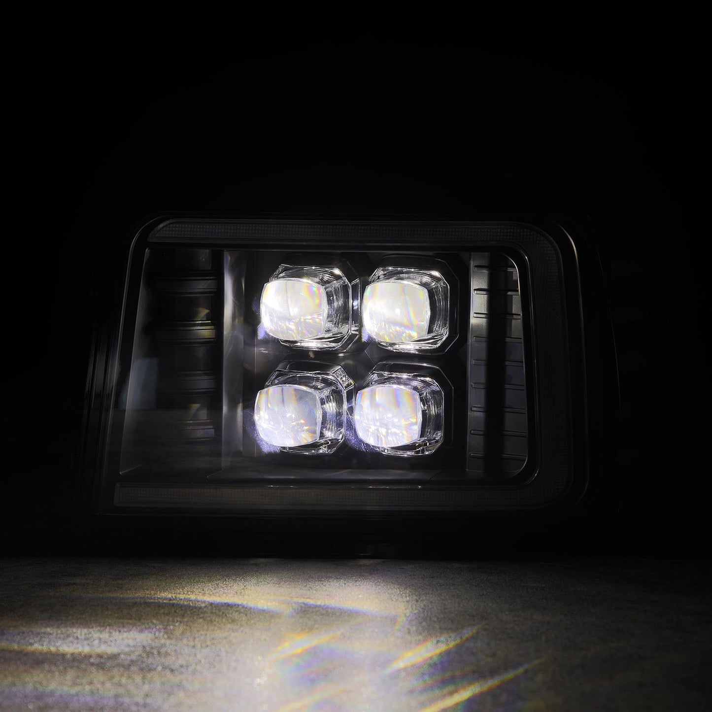 AlphaRex 92-96 Ford F-Series/Bronco NOVA-Series LED Projector Headlights Black