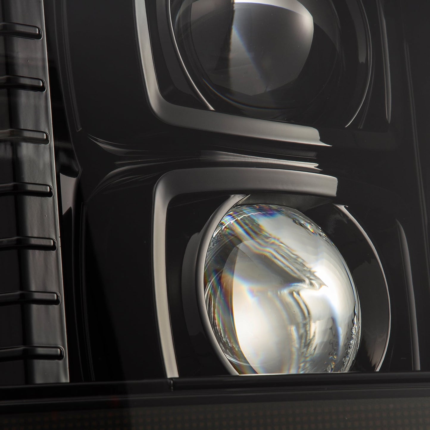 AlphaRex 92-96 Ford F-Series/Bronco PRO-Series Halogen Projector Headlights Alpha-Black
