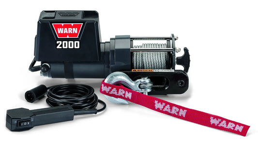 WARN 92000 Trailer Utility Winch 2000 LB 12 Volt DC Light Duty Compact Boat
