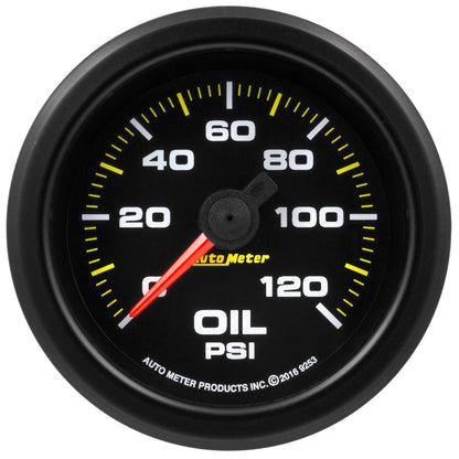 AutoMeter Extreme Environment 2-1/16in 120psi Stepper Motor Oil Pressure Gauge w/ Warning Light (9253)