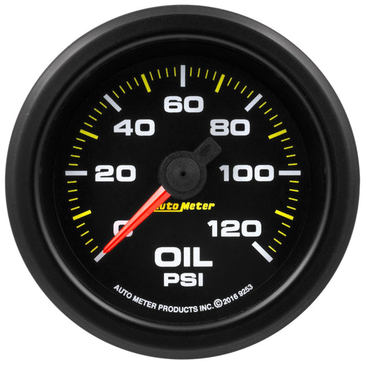 AutoMeter Extreme Environment 2-1/16in 120psi Stepper Motor Oil Pressure Gauge w/ Warning Light (9253)