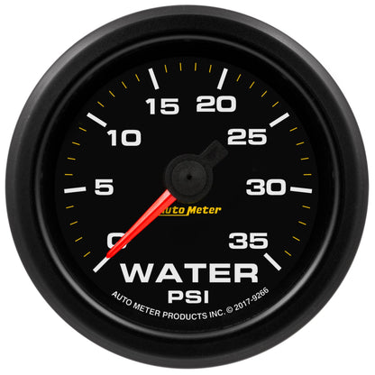 AutoMeter Extreme Environment 2-1/16in 35PSI Water Pressure Gauge w/ Warning (9266)
