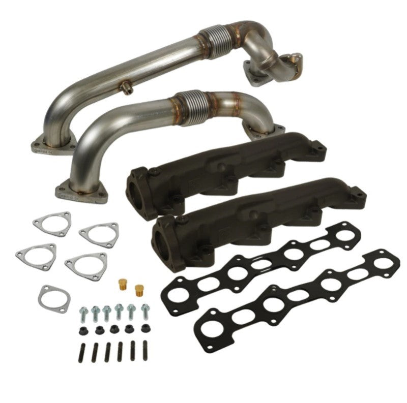 BD Diesel 08-10 Ford 6.4L Powerstroke Up Pipes & Manifold Set | F-250/F-350 (1041484)