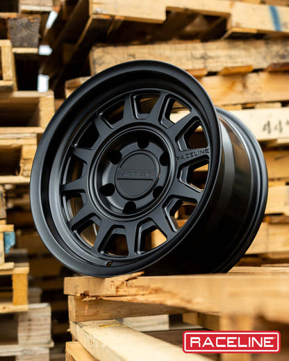 (set of 4) Raceline 952 Aero Satin Black | 17x8.5" +18mm | 6x135mm Wheel