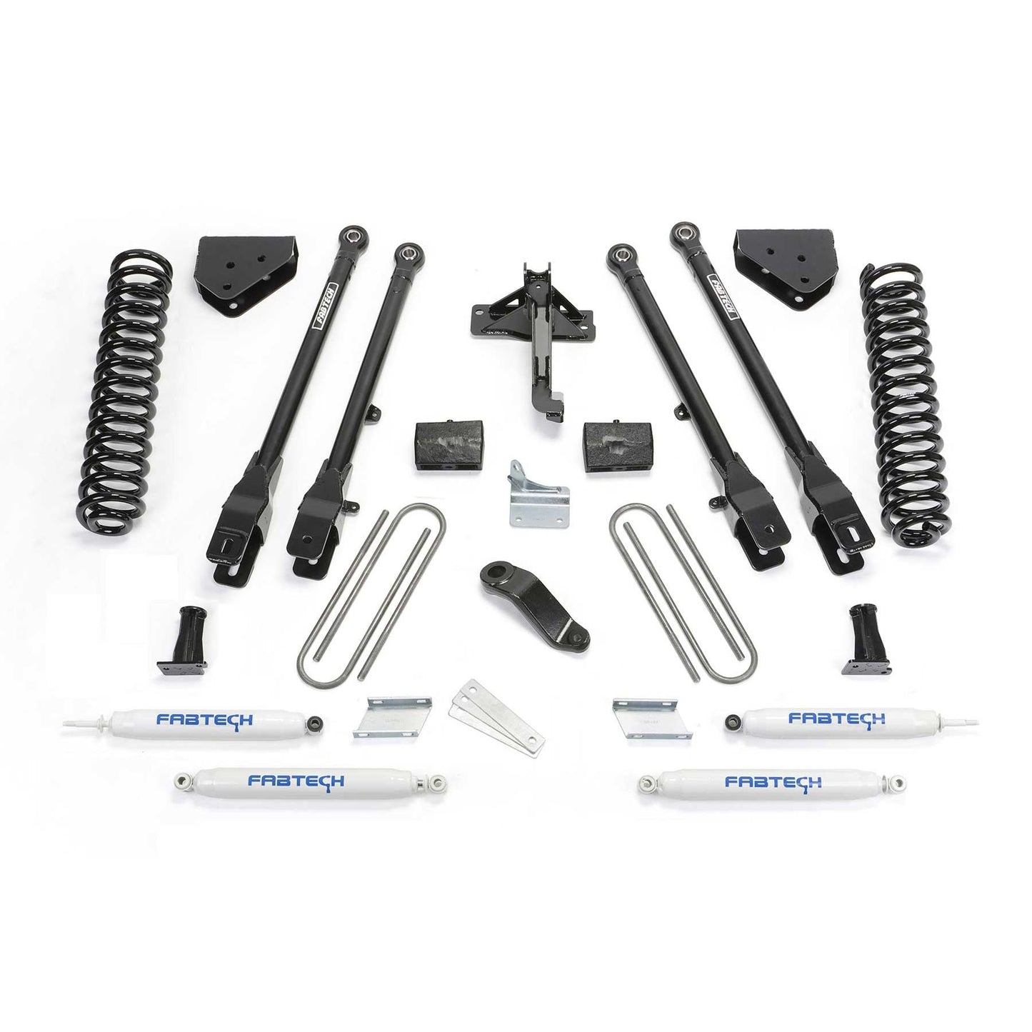 Fabtech 6" 4-Link System w/ Coils & Performance Shocks | Ford F250 4WD (08-16) (K2120)