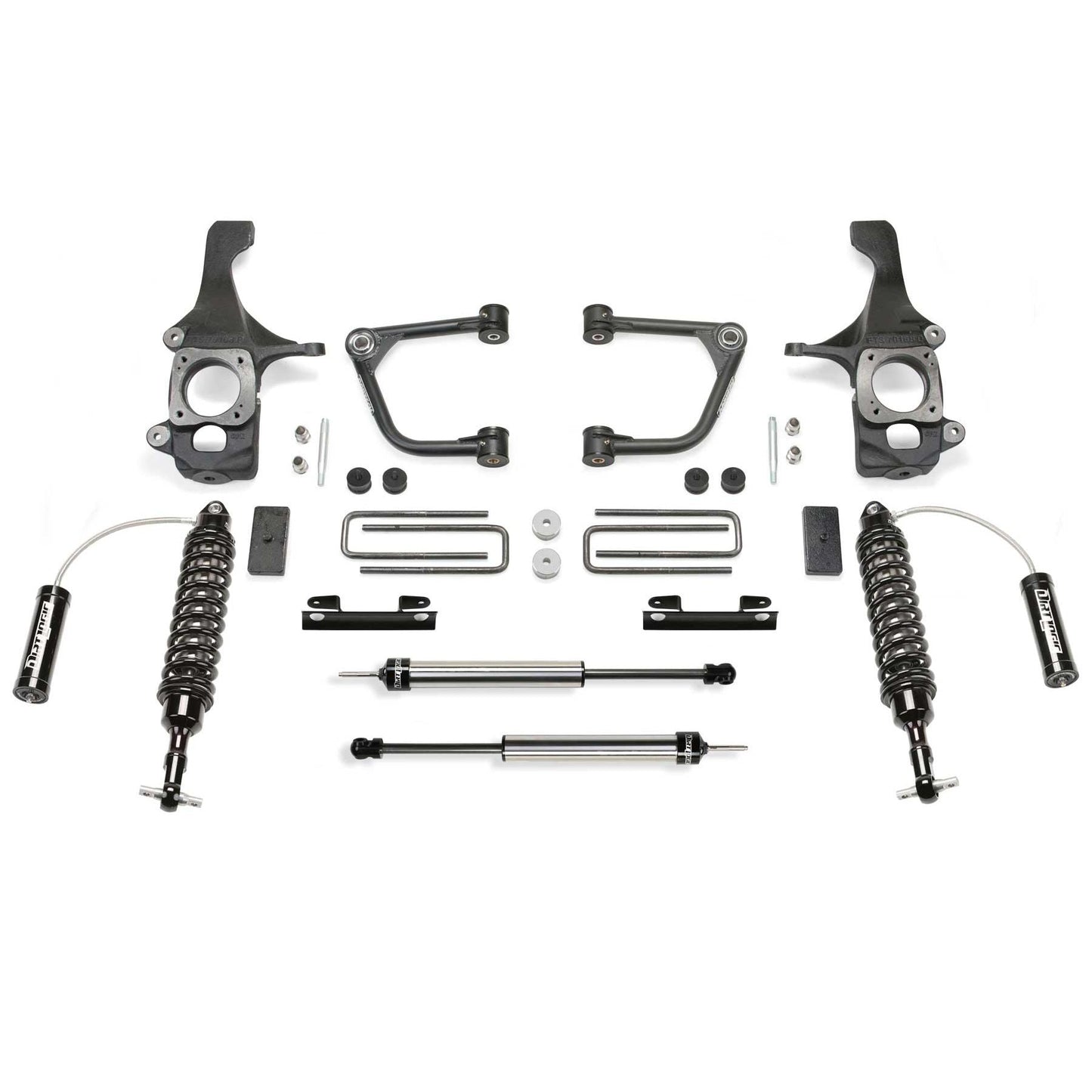 Fabtech 4" Upper Control Arm Kit w/ Uniballs w/ DLSS 2.5 Coilover Resi & Rear DLSS | Toyota Tundra 2WD/4WD (07-15) (K7045DL)