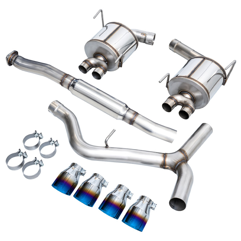 AWE Tuning 12-14 Subaru WRX STI Touring Edition Exhaust - Vapor Blue Quad Tips