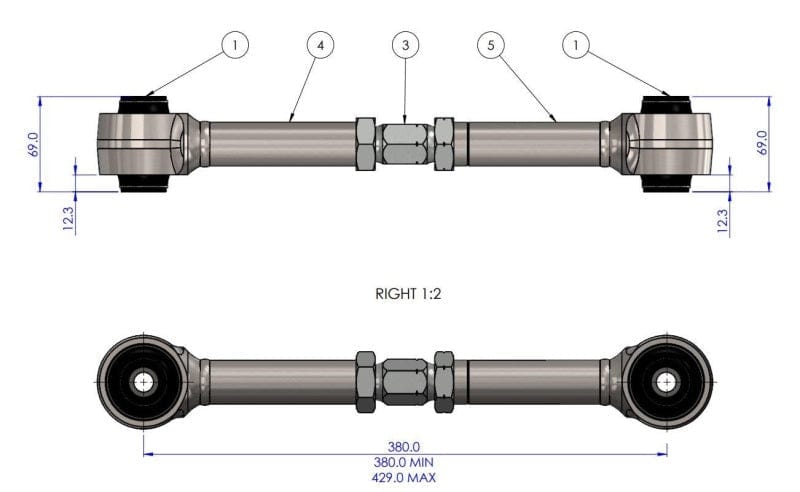 SuperPro 23-24 Toyota Sequoia HD Adjustable Upper Trailing Arm Set