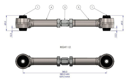 SuperPro 23-24 Toyota Sequoia HD Adjustable Upper Trailing Arm Set