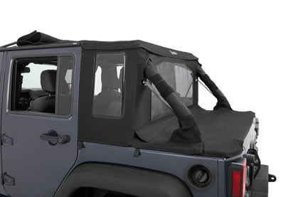 Bestop 53901-35 Diamond Halftop Soft Top Black for 07-18 Jeep Wrangler JK 4DR