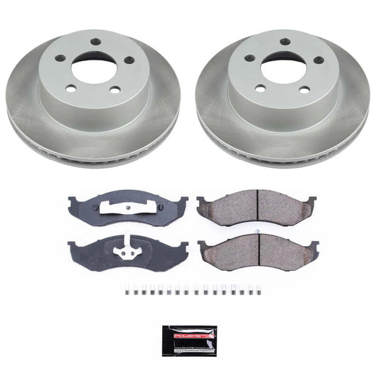 PowerStop 99-06 Jeep Wrangler Front Semi-Coated Rotor Kit (SC2152)