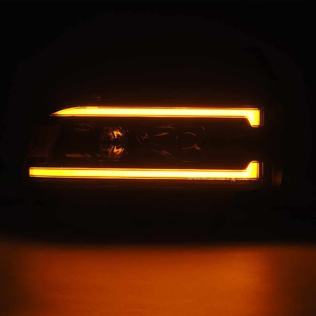 AlphaRex 94-01 RAM 1500 LUXX LED Proj Headlights Alpha-Blk w/Activ Light/Seq Signal/SB DRL