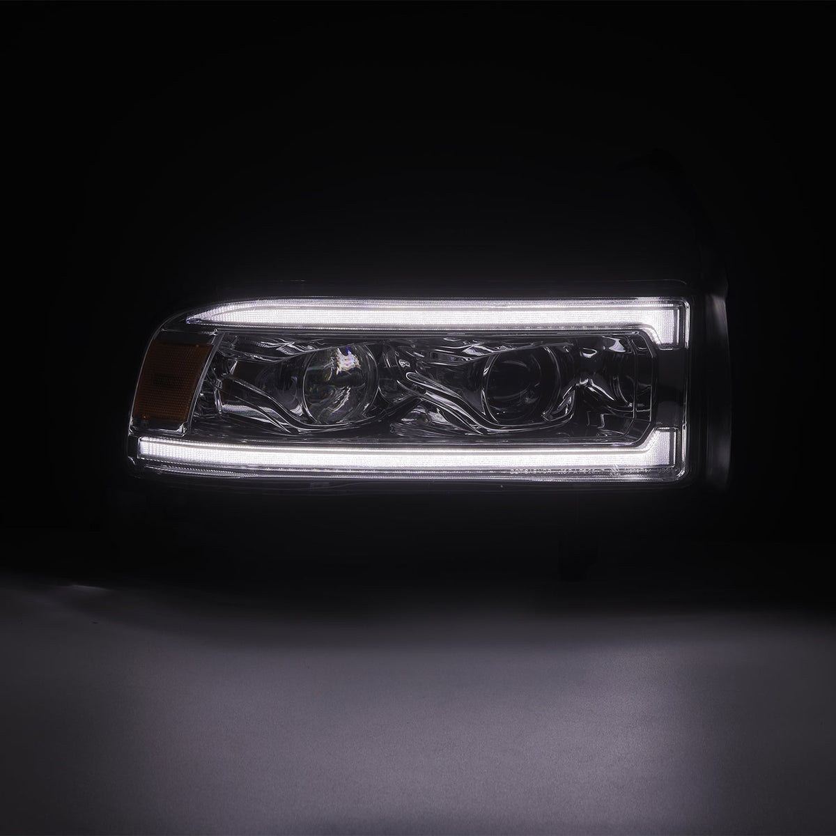 AlphaRex 94-01 Dodge Ram 1500 LUXX LED Headlights Chrome w/ Activ. Light Seq. Signal and SB DRL