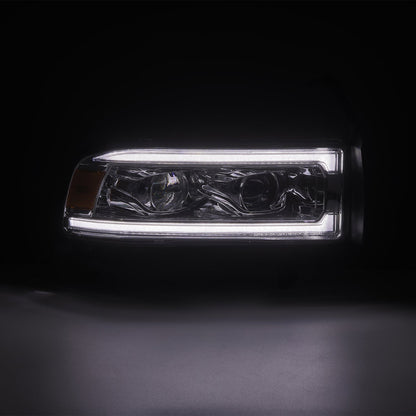 AlphaRex 94-01 Dodge Ram 1500 LUXX LED Headlights Chrome w/ Activ. Light Seq. Signal and SB DRL