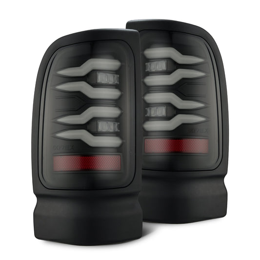 AlphaRex 94-01 Dodge Ram 1500/94-02 Ram 2500/3500 LUXX-Series LED Tail Lights Black