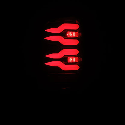 AlphaRex 94-01 Dodge Ram 1500/2500/3500 LUXX-Series LED Tail Lights - Black/Red