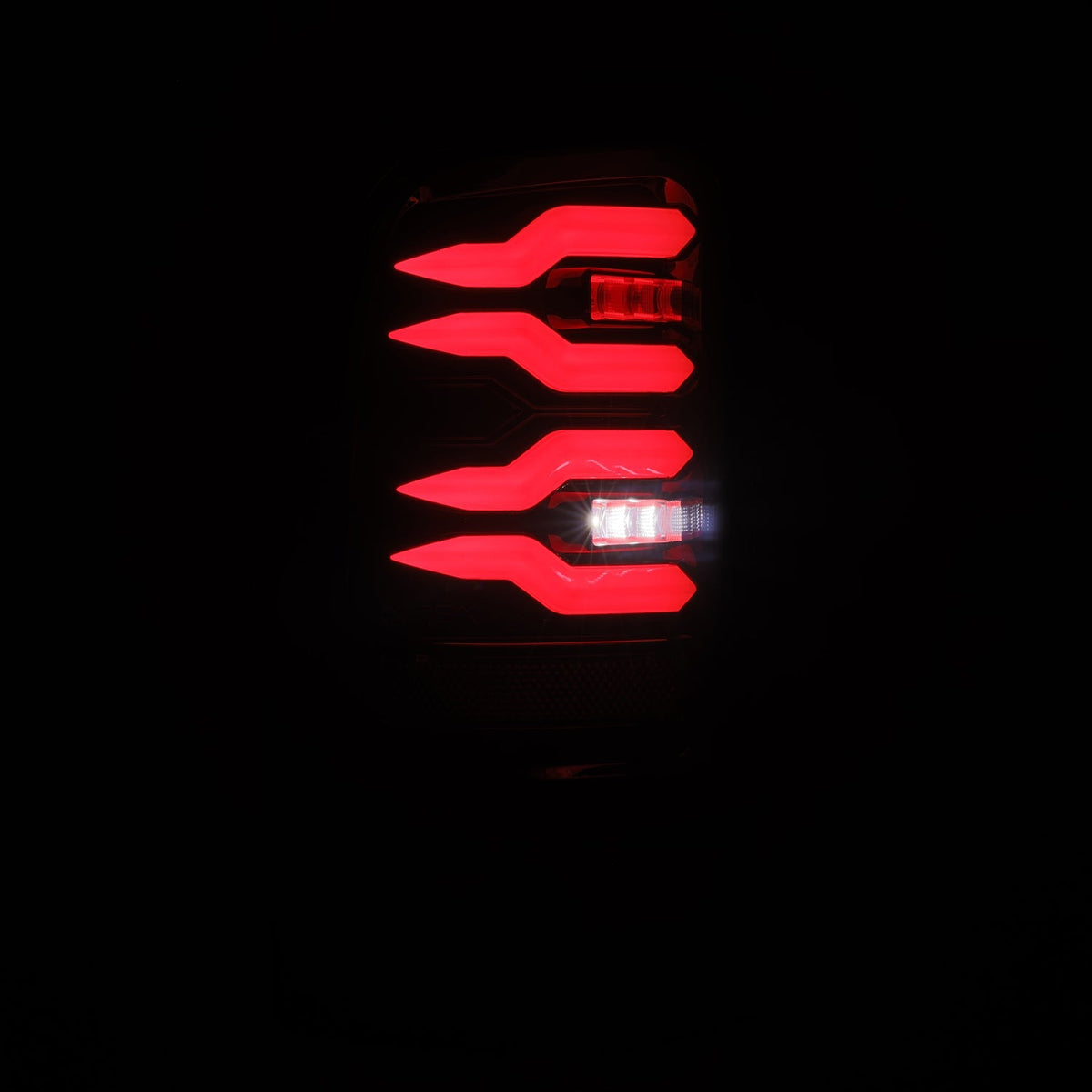 AlphaRex 94-01 Dodge Ram 1500/2500/3500 LUXX-Series LED Tail Lights - Black/Red