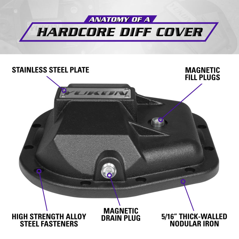 Yukon Gear YHCC-F10.5 Rear Hardcore Nodular Iron Diff Cover for Ford 10.5"