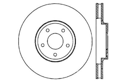 Stoptech 128.42080R Sport Cross-Drilled Disc Brake Rotors For Nissan Altima