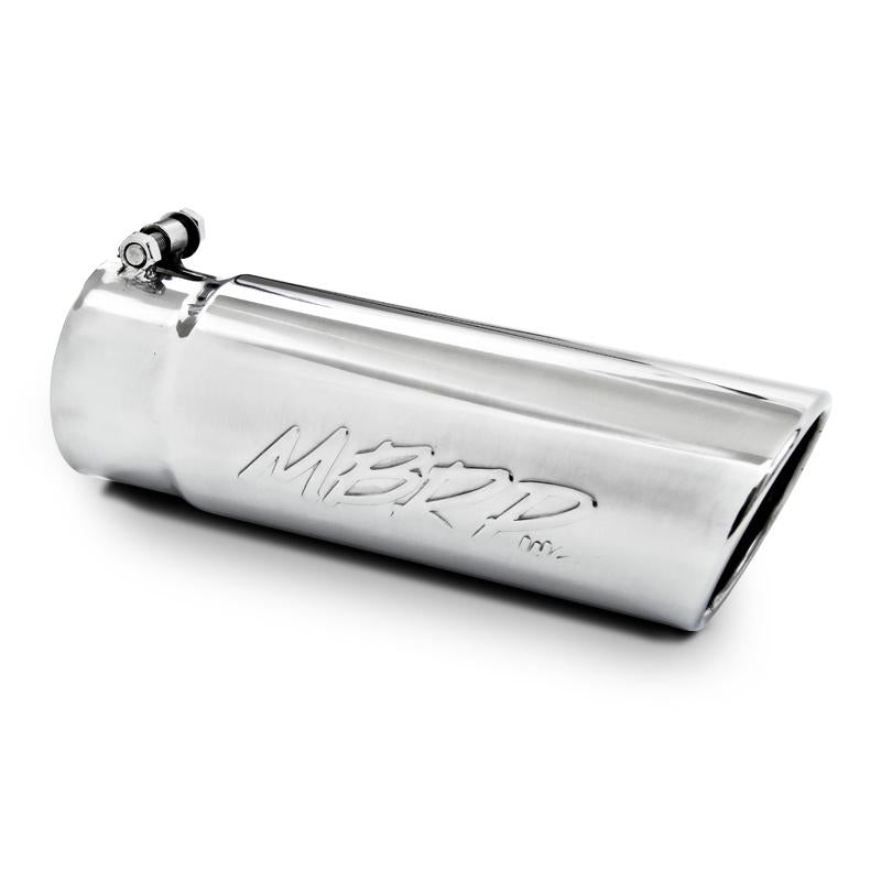 MBRP Universal Tip 7inch O.D. Rolled End 4inch inlet 18inch length - T304 (SINGLE TIP)