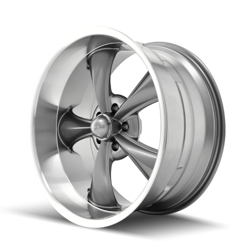Ridler Wheels 695 Gloss Grey Machined | 17x8" +0mm | 5x127mm Wheel