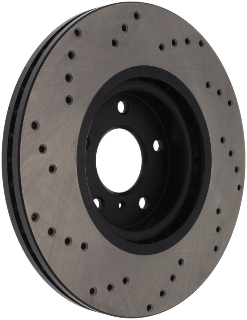 Stoptech 128.42080R Sport Cross-Drilled Disc Brake Rotors For Nissan Altima