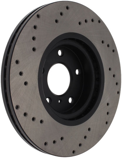 Stoptech 128.42080R Sport Cross-Drilled Disc Brake Rotors For Nissan Altima