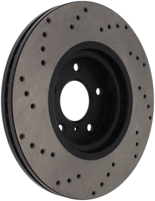 Stoptech 128.42080R Sport Cross-Drilled Disc Brake Rotors For Nissan Altima