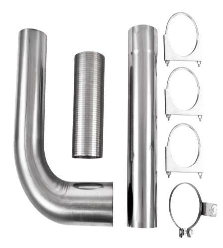 MBRP Universal Full Size Pickup Single Stack 5in Kit AL