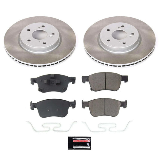PowerStop 2022 Honda Civic Front Semi-Coated Rotor Kit (SC8165)