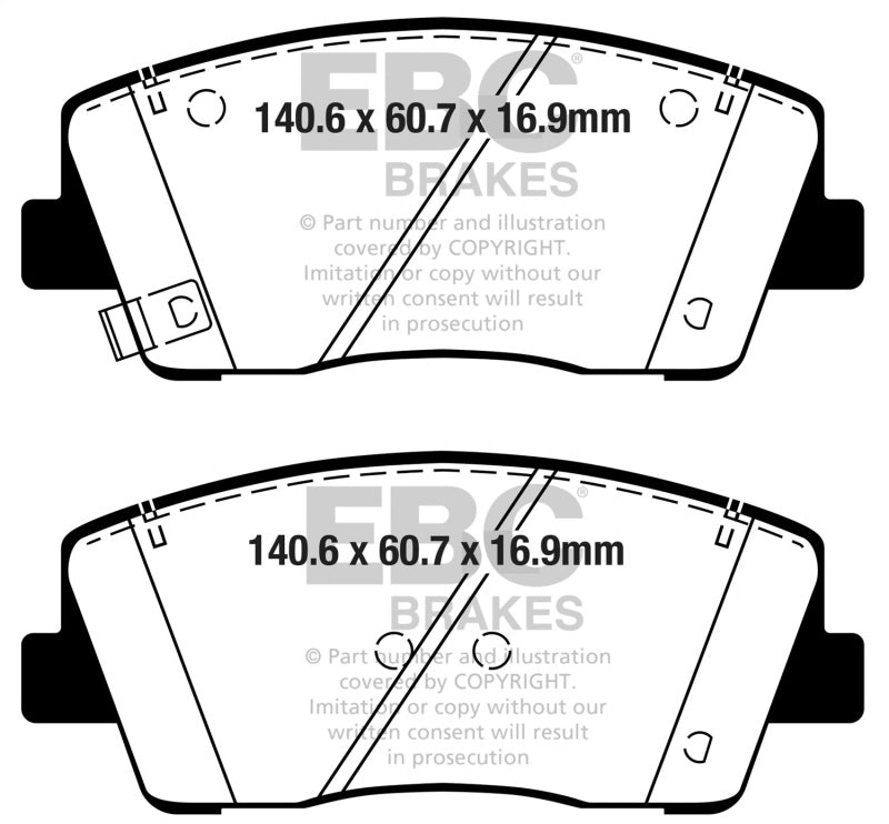 EBC Brakes DP42358R Yellowstuff Street & Track Brake Pads for G70 Stinger