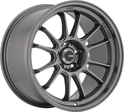 (set of 4) Konig Hypergram Matte Grey | 18x11" +25mm | 5x120mm Wheel