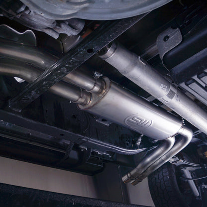 Stainless Works X-Pipe Resonator Muffler | Ford F-150 (15-18) 5.0L w/ Front Passenger Exit (FT15CBFT)