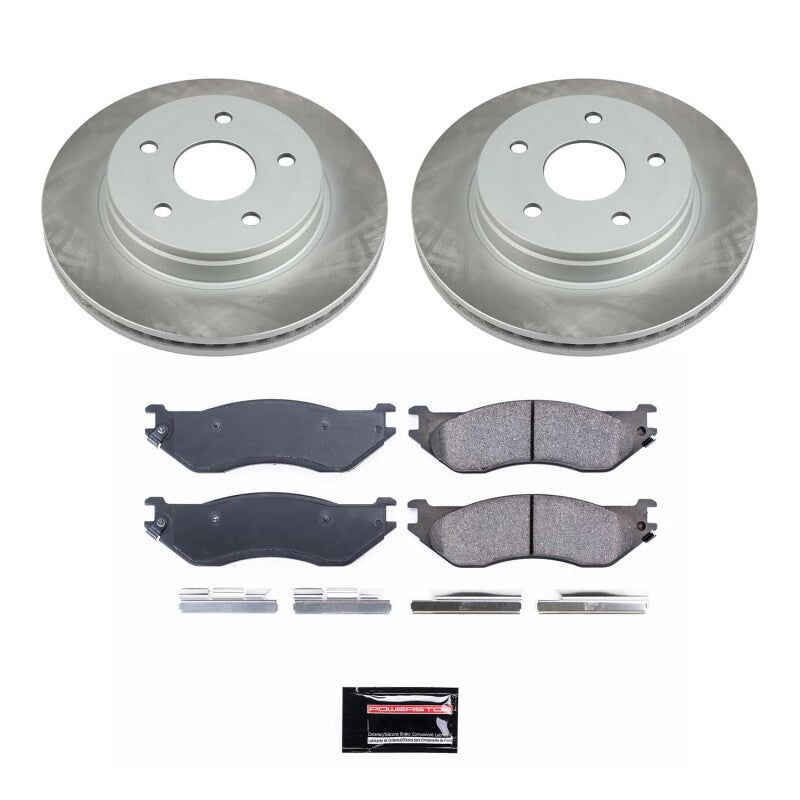 PowerStop 2002 Dodge Ram 1500 Front Semi-Coated Rotor Kit (SC2165)