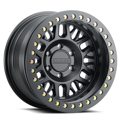 (set of 4) Raceline RT951 Ryno Satin Black Beadlock | 17x9" -38mm | 6x139.7mm Wheel