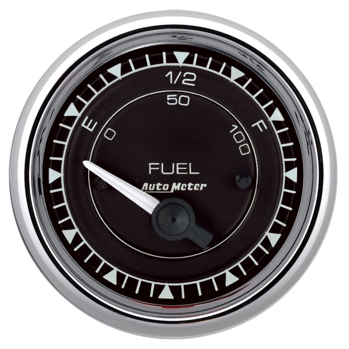 AutoMeter Chrono 2-1/16in 0E 0-90 Ohm Electric Fuel Level Gauge - Chrome (9714)