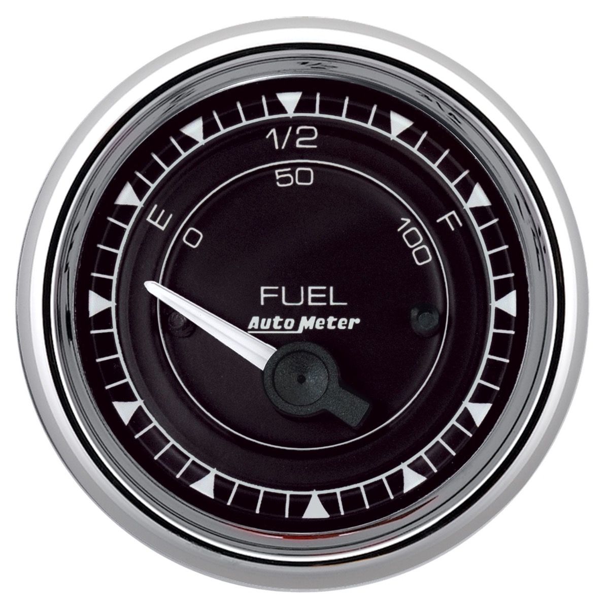 AutoMeter Chrono 2-1/16in 0E 240E-33F Ohm Electric Fuel Level Gauge - Chrome (9716)