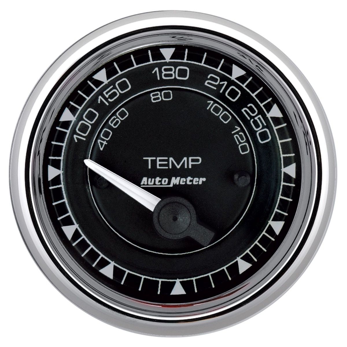 AutoMeter Chrono 2-1/16in 250 Degree Temperature Electric Gauge - Chrome (9737)
