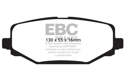 EBC Ultimax2 Rear Brake Pads | 12+ Chrysler Town & Country 3.6
