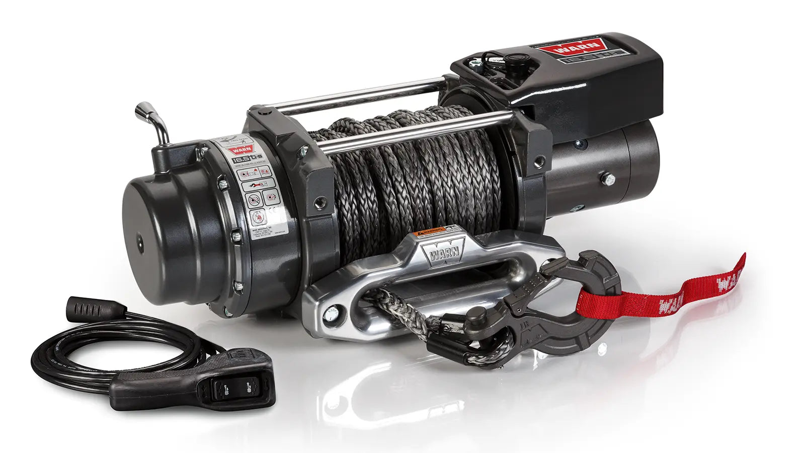 WARN 97740 16.5ti-s 16500 lb Winch 80' 3/8 Synthetic Rope Heavy Series